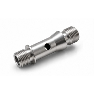 Conector de tubo hueco de aluminio anodizado personalizado con extremos roscados macho para uniones seguras y a prueba de fugas - Product Image 1