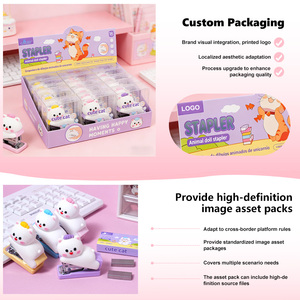 Taşınabilir Karikatür Özel Logolu Masaüstü Zımba, Günlük Ciltleme Malzemeleri, Sınır Ötesi Çok Satan - Product Image 3