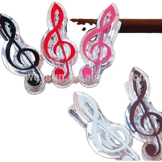 The music clip notes folder transparent acrylic lovely notes folder note 70*25mm