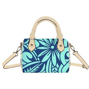Nuevo Bolso de Mano con Logotipo Personalizado, Bolso Tipo Almohada con Estampado Tribal Polinesio de Fiji y Samoa, Bolso de Mano de Cuero PU para Mujer, Bolso Tote, Bolso Bandolera - Product Image 2