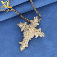 <strong>Best</strong> <strong>Selling</strong> Unisex Copper <strong>Necklace</strong> European American Vintage Cross Zircon Pendant Hip-Hop Custom Gift