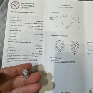 3ct 5ct 10ct D VS1 3EX Выращенный в лаборатории бриллиант IGI сертификат круглой огранки причудливой огранки CVD бриллиант для украшения - Product Image 3