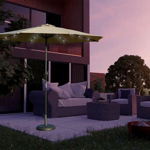 Garden Cafe Outdoor Parasol 8 Ribs Frame Big Patio Paraguas Energía solar Led Light <span class=keywords><strong>Pato</strong></span> Umbrella - Product Image 6