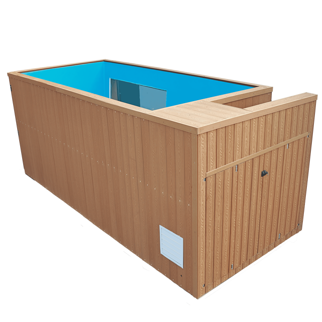 Custom Rectangle Wood & Acrylic Freestanding Prefab Swimming Pool with Easy Install and Filter Pump for Villa Children's Pools