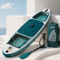 Planche à pagaie gonflable transparente avec deux zones claires en EVA pour les sports nautiques sur lac, plage et océan