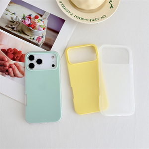 Wholesale Matte <strong>TPU</strong> Silicone 2 in 1 Jelly Phone <strong>Case</strong> Colorful for iphone 17 16 15 14 13 12 air Pro Max Candy Color <strong>case</strong> <strong>Tpu</strong> Pc - Product Image 2