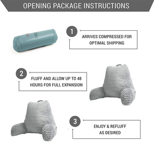 Đọc Sách gối trở lại phần còn lại gối cho ngồi trên giường với cánh tay cho trẻ em & người lớn cao cấp shredded Bộ nhớ bọt - Product Image 3