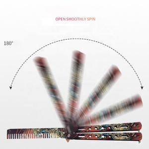 Práctica de entrenamiento de acero inoxidable al aire libre mariposa entrenamiento cuchillos mariposa peine cuchillo entrenador mariposa <span class=keywords><strong>Balisong</strong></span> entrenador - Product Image 3