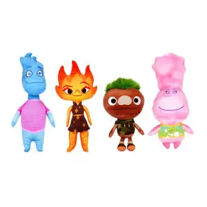2023 New Crazy Element City Plush Toy Figures Elemental Animal and Anime Characters Cute Cotton Dolls for Kids Gifts