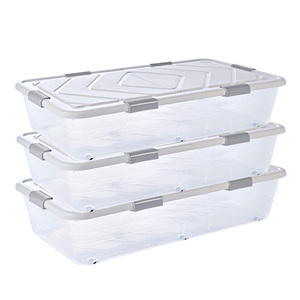Gran oferta, pestillo Clearview impermeable, caja debajo de la <span class=keywords><strong>cama</strong></span> con <span class=keywords><strong>ruedas</strong></span>, contenedor con <span class=keywords><strong>ruedas</strong></span> debajo de la <span class=keywords><strong>cama</strong></span> - Product Image 1