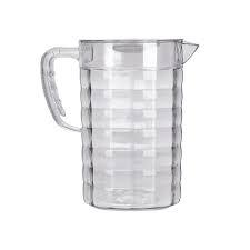 Carafe à eau en plastique transparent HALO 1500 ml, pichet à boissons texturé avec couvercle sécurisé et poignée pour la maison, la cuisine, le restaurant, l'hôtel - Product Image 2