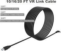 Cable de conexión USB A USB para auriculares y PC Gaming, Compatible con Oculus Quest 2, 3,2 Gen1