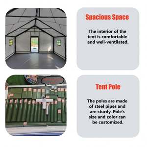 Tente à baldaquin Chenya Custom Frame Africa en toile, une chambre, quatre saisons, double couche, camouflage, imperméable, pour 10 personnes - Product Image 5