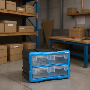 Cajonera Modular Fervi con Cajones Extraíbles, Sistema de Organización de Almacenamiento de Plástico para Herramientas y Suministros - Product Image 3