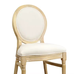 Silla apilable King <span class=keywords><strong>Luis</strong></span> de comedor apilable de madera maciza con respaldo redondo y pop - Product Image 4