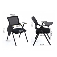 Chaises de formation en maille en gros avec tablettes d'écriture, dossiers pliables, hauteur réglable et roulettes - Approvisionnement direct usine