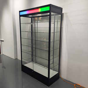 72inch Tall Glass Display Showcase With LED Lighting Aluminum Frame Eco-Friendly Design for Smoke Shops Glass Showcase - Product Image 5