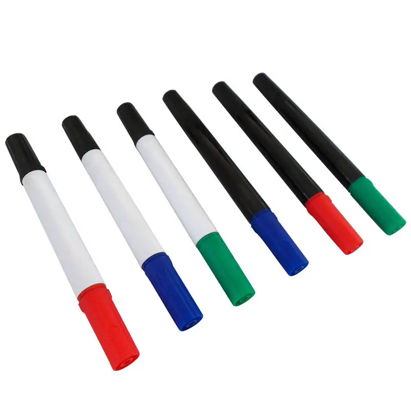 Oem Logo Multi-Color 10 Pennen Dubbelzijdig Droog-Uitwisbare Tekenpennen Art Markers Dubbele Kop Tip Stift Dubbele Punt Markeringen