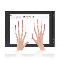 12 İnç Dokunmatik Ekranlı Açık Çerçeveli Monitör, 1024x768 VGA USB BNC ve AV Girişleri, 4:3 En Boy Oranı, Yeni Ekran Ürünü