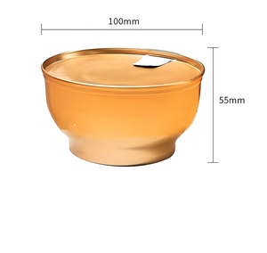Bol en aluminium doré toutes capacités avec couvercle en plastique PET, écologique, qualité alimentaire, pour soupes ou autres usages, <span class=keywords><strong>prix</strong></span> de gros - Product Image 1