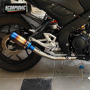 ท่อไอเสียรถจักรยานยนต์สมรรถนะสูงแบบ Akrapovic สำหรับ Yamaha R15 V3 <span class=keywords><strong>MT15</strong></span> ท่อไอเสียแต่งสำหรับรถแข่ง - Product Image 5