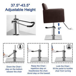 Sillón de Barbería Hidráulico Manual para Artistas, Sillón de Salón para Estilistas, Sillón de Tatuaje, Equipo de Salón de Champú - Product Image 4