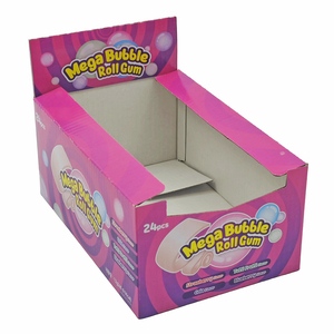 Custom rosa scatola di carta pieghevole <span class=keywords><strong>Mega</strong></span> rotolo di gomma da masticare e caramelle gommose Display portatile imballaggio alimentare per il cioccolato per le cartelle - Product Image 6