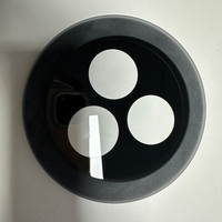 Panel Penutup Kaca Temper Berkualitas Tinggi, Berbentuk Bulat Bertingkat, Dicetak Sablon Sutra Hitam, Ukuran 4mm 5mm 6mm, OEM