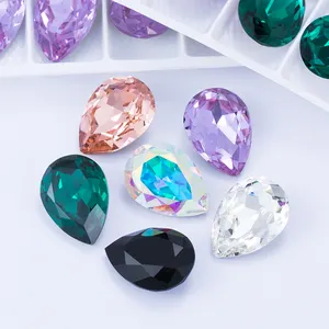 Xichuan Drop פנסי אבנים Strass אספקת יהלומי גבישי K9 זכוכית נקודה חזור Rhinestones DIY אביזרים