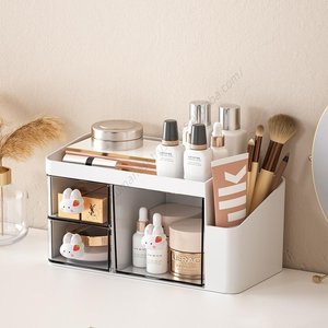 Organizador de Escritorio Multifuncional Proins de 3 Cajones, Caja de Almacenamiento Rectangular de Plástico para Artículos Diversos, Hogar y Oficina - Product Image 5