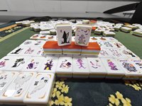 Juego de Mahjong Acrílico Moderno de Lujo para Halloween, 160 Fichas, con Ilustraciones de Casa Embrujada, Calabaza y Bruja, para 4 Jugadores