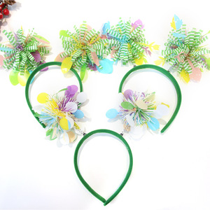Décorations de Pâques Accessoires de costumes de fête Oreilles de lapin Belle fleur de poulet jaune Bandeaux de Pâques pour la famille des enfants - Product Image 5