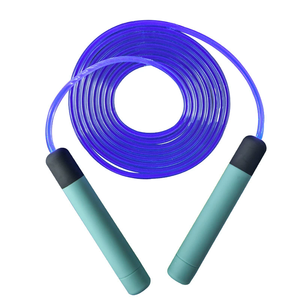 <span class=keywords><strong>Corde</strong></span> à <span class=keywords><strong>sauter</strong></span> en PVC pour adultes en acier à l'intérieur avec <span class=keywords><strong>corde</strong></span> d'exercice de fitness à <span class=keywords><strong>sauter</strong></span> clignotante à fibre optique rougeoyante - Product Image 6