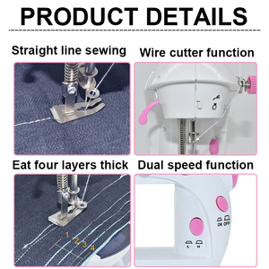 JYSM-202 Mini Xách Tay Điện Máy May Với Hai Tốc Độ, Đường Thẳng Nhà Sử Dụng Máy May - Product Image 5