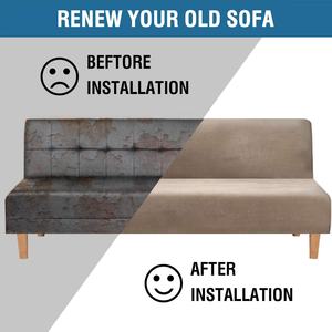 लक्जरी मखमल <span class=keywords><strong>Futon</strong></span> सोफा बेड कवर खिंचाव सोफा ढकना बिना हाथ सोफा कवर - Product Image 5