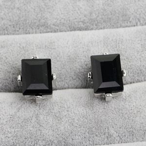 Gemelli quadrati tempestati di diamanti di alta qualità da uomo d'affari gemelli da uomo semplici e alla moda della camicia - Product Image 2