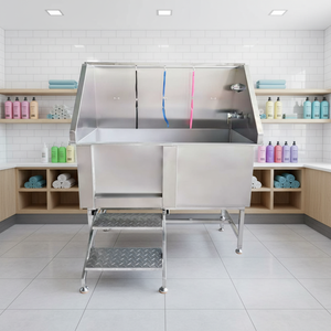 Bañera para Mascotas de Acero Inoxidable Elevada y Ergonómica, Diseño Plegable y Portátil a Prueba de Agua para Perros y Gatos, Reduce la Tensión en la Espalda - Product Image 6