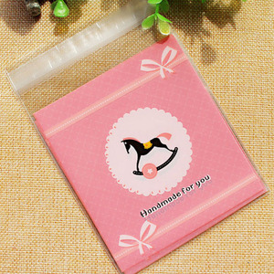 <span class=keywords><strong>Petit</strong></span> monstre quatre couleurs auto-adhésif <span class=keywords><strong>Biscuit</strong></span> sac 100 pièces/sac mignon emballage en plastique pour bonbons nourriture cuisson grande bouche sécurisé Opp - Product Image 4