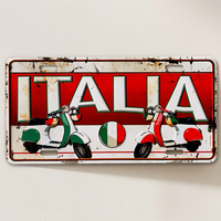 Placa de Matrícula Estadounidense Personalizada Colorida, Diseño Rectangular Personalizado con Placa de Metal en Relieve
