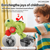 Juego de Deportes Interactivos de Interior con Diseño de Tortuga de Peluche, Muñeco Robot de Boxeo y Lucha con Guantes, Juguete para Niños