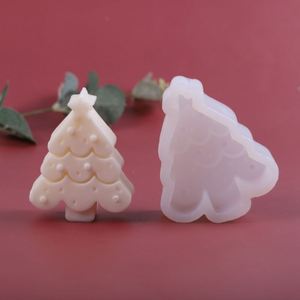 Juego de 2 Moldes de Silicona para Velas Aromáticas con Forma de Hombre de Jengibre y Chocolate, Ecológicos y Aptos para Alimentos, para Hacer Árboles de Navidad en 3D - Product Image 2