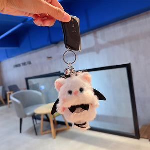 Llavero de Peluche con Muñeca de Gato <span class=keywords><strong>Géminis</strong></span> en Blanco y Negro, Estilo OOTD de HECION, Lindo y Animado - Product Image 4