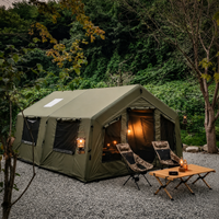 17.28 ㎡   Tente de camping gonflable automatique avec auvent pour 6 à 8 personnes, imperméable, luxe, familiale, pour pique-nique en plein air, glamping