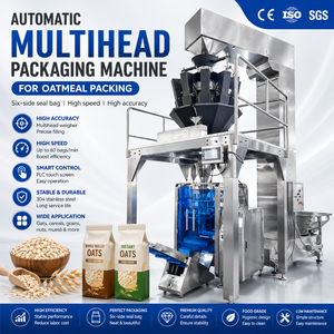 Máquina Empacadora de Hojuelas de Avena y Maíz, Equipo Automático de Llenado y Sellado Vertical para Cereales, Equipo de Envoltura y Empaquetado de Alimentos - Product Image 1