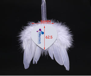Millantech vraie plume <span class=keywords><strong>blanc</strong></span> Angle aile Festival décoration Sublimation presse impression noël vacances cadeaux - Product Image 3