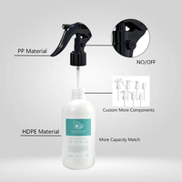 Flacon pulvérisateur à gâchette en plastique blanc HDPE 250ml 500ml pour gel capillaire, marque privée, soins capillaires personnalisés