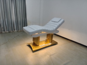 Professional electric one-button lift <b>adjustable</b> massage bed with four motors for foot control and eyelash beautification bed - Product Image 5