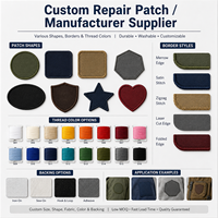 Patch thermocollant brodé avec motifs Cœur et Fleur pour la réparation de vêtements en jean, vente en gros personnalisée