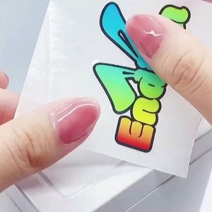 Custom Transparent PVC Metal UV Transfer Sticker Hot Silver Bronzing Logo <b>Label</b> for <b>Packaging</b> <b>Labels</b> - Product Image 6