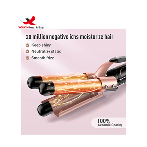 Rizador de Pelo 5 en 1 Intercambiable, Rizador de Tres Barriles de Cerámica para Ondas Grandes, Rizador de Pelo con Revestimiento de Cerámica - Product Image 5